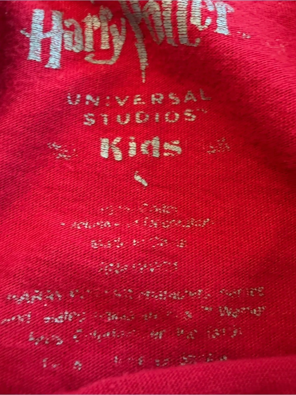 Harry Potter Seeker T-Shirt Gryffindor Sz 7-8 YR